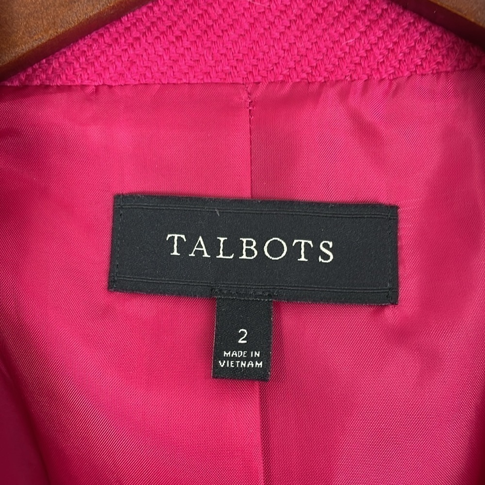 Talbots Moto Zip Blazer Pink - Picture 6 of 8
